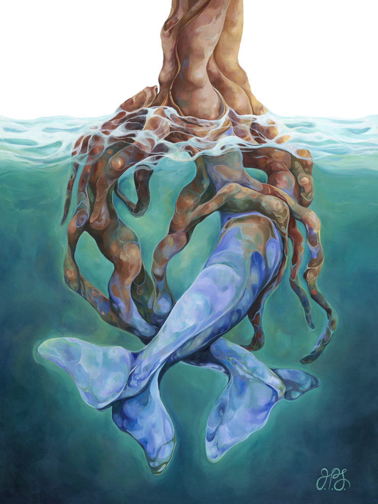 "Reconnection" - 36"x48", Acrylic on canvas. 2019. Original available. Prints available.